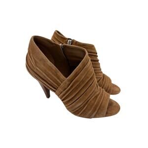 Vince Camuto Suede Peep Toe Booties Size 5.5